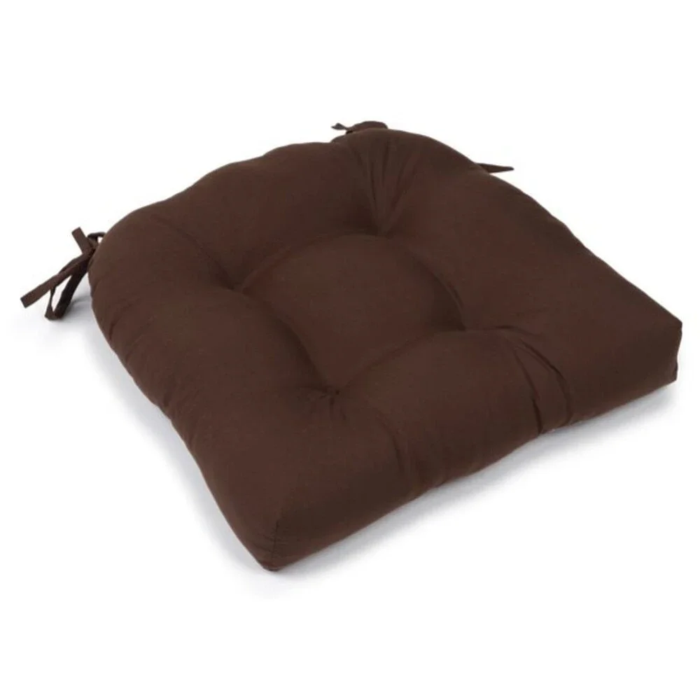 Set of 2 Same Thick Reversible Cushion Chair Pads w/ties(16